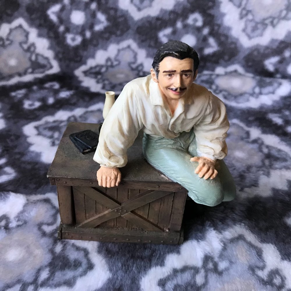 Vintage gone with the wind music box, "Captain Butler"